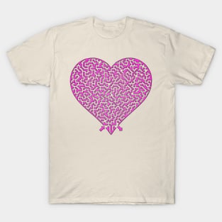 Pink Heart Shaped Maze T-Shirt